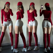 洋白菜性感V领瑜伽服长袖 显瘦运动上衣普拉提跑步健身服 女修身