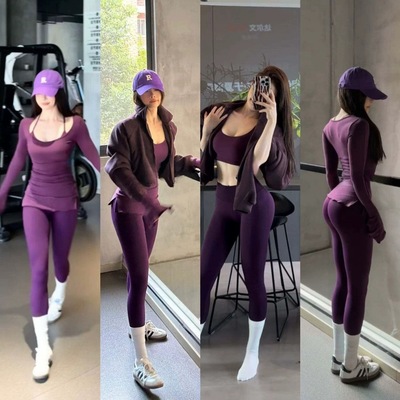 高腰提臀健身裤女高弹力速干紧身跑步运动裤网红蜜桃训练瑜伽裤