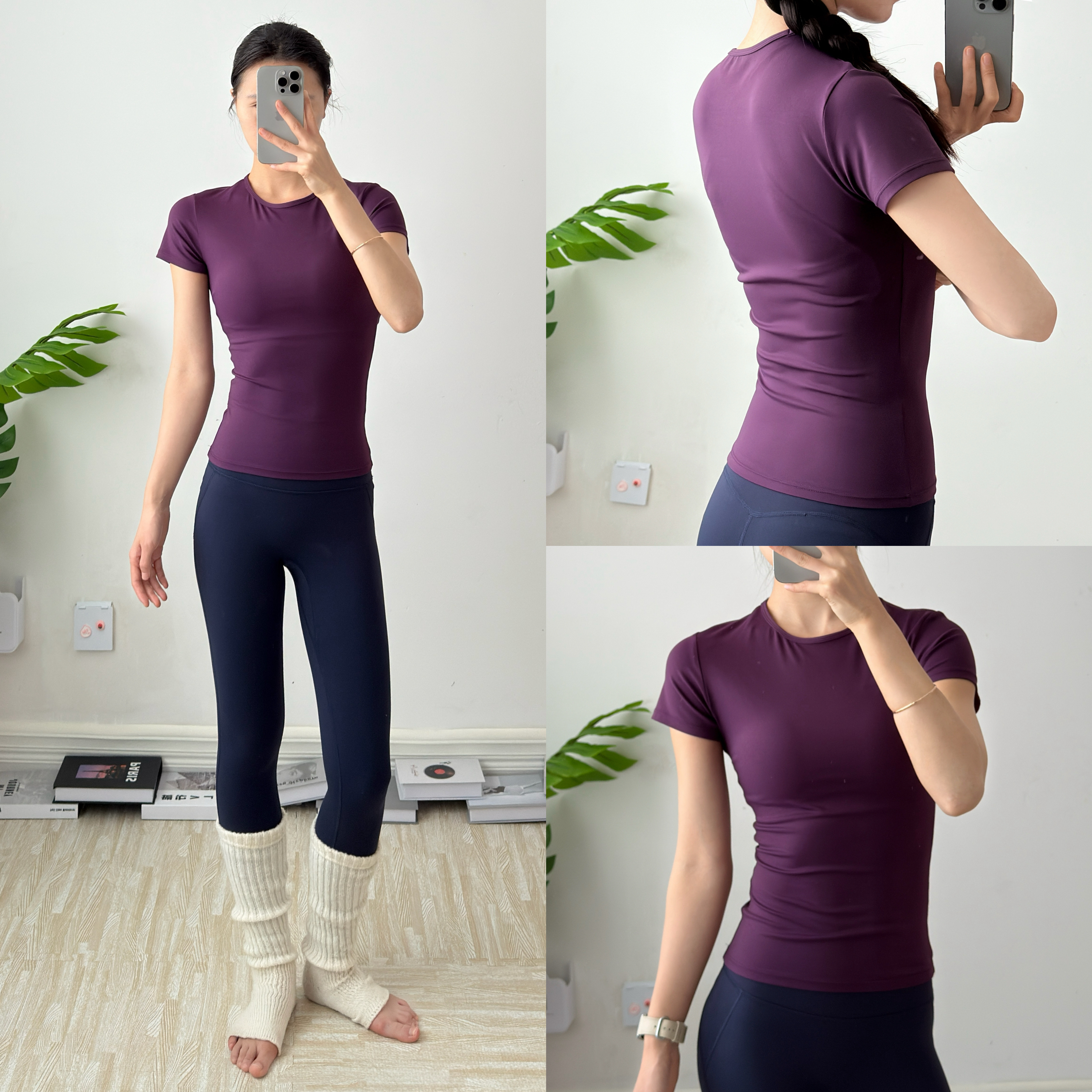 洋白菜夏季瑜伽服短袖速干高弹运动上衣修身显瘦普拉提训练T恤,运动服/休闲服装,健身衣,淘宝优惠券,粉丝福利购,淘宝优惠卷