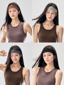 洋白菜夏季 弹力吸汗瑜伽发带跑步训练健身束发止汗头巾运动发带