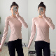 显瘦瑜伽服女普拉提健身上衣T恤户外跑步长袖 大牌同款 圆领修身