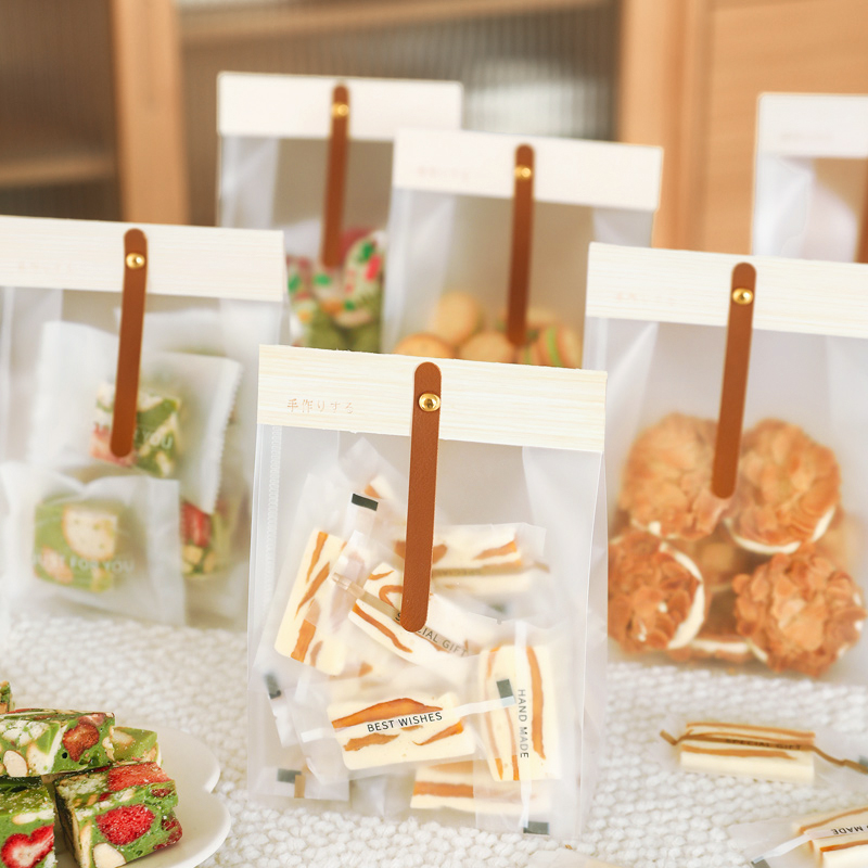 饼干包装袋雪花酥糖果曲奇牛轧糖奶枣糯米船磨砂食品专用打包袋子