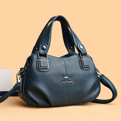 真皮女包2025新款大容量高级感手提包单肩斜挎包软皮包中年妈妈包