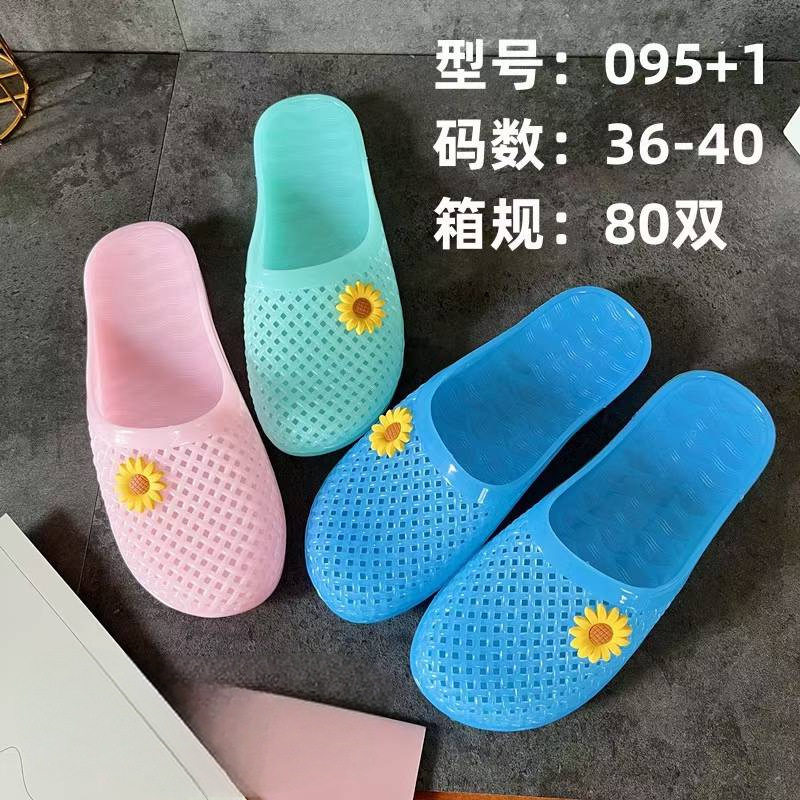 夏日清爽女款果冻色水晶凉拖鞋防滑休闲女包头拖透气软底舒适女拖