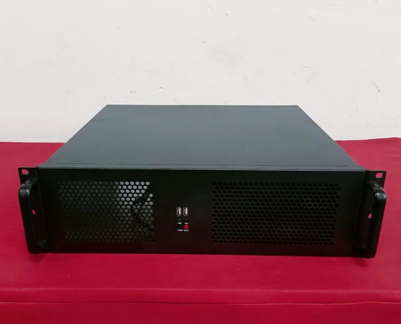 3U390深超短工控 存储服务器机箱支持全高显卡大板PC电源位3U机箱