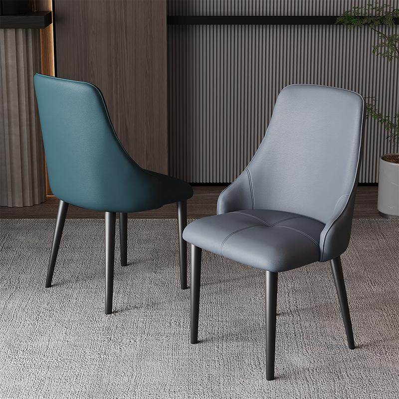 意式咖啡厅酒店坐椅家用现代简约餐椅极简餐厅凳子高靠背软包椅子