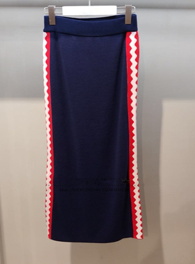 冬季韩国SJYP~INS潮款羊毛不扎肉拉链侧开叉针织半身裙PWMS4KS119