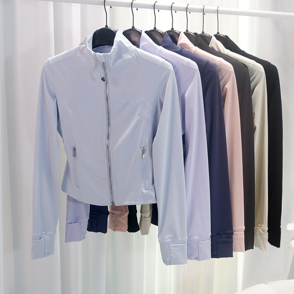 短款运动外套高弹速干瑜伽夹克