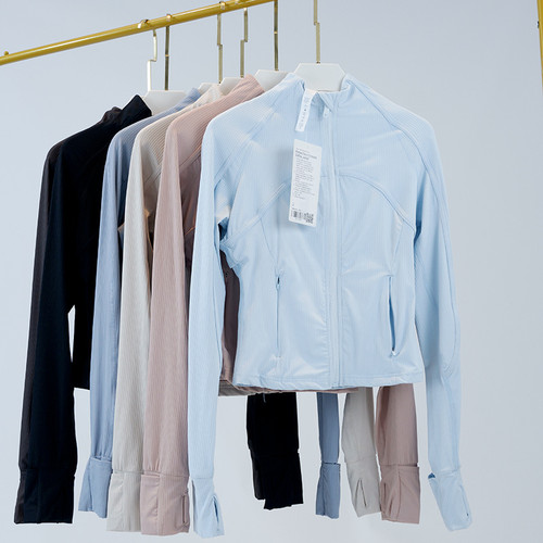 短款运动罗纹夹克高弹速干外套