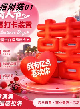 情人节喜字充气气模商场打卡定制