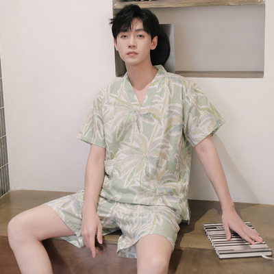 纯棉高档大码情侣汗蒸服套装