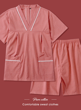 艾灸服女款苎麻高档后背开扣短款大码男款开背按摩服理疗服推拿服