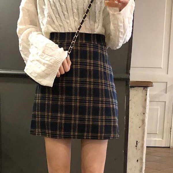 春秋冬季短裙半身裙女学生A字裙韩版潮格子高腰修身显瘦包臀裙女在类目 女装/女士精品, 半身裙中 - 来自Buy2taobao.com提供专业的淘宝代购服务