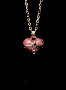 Vintage古着 Enamel Heart Casket  项链