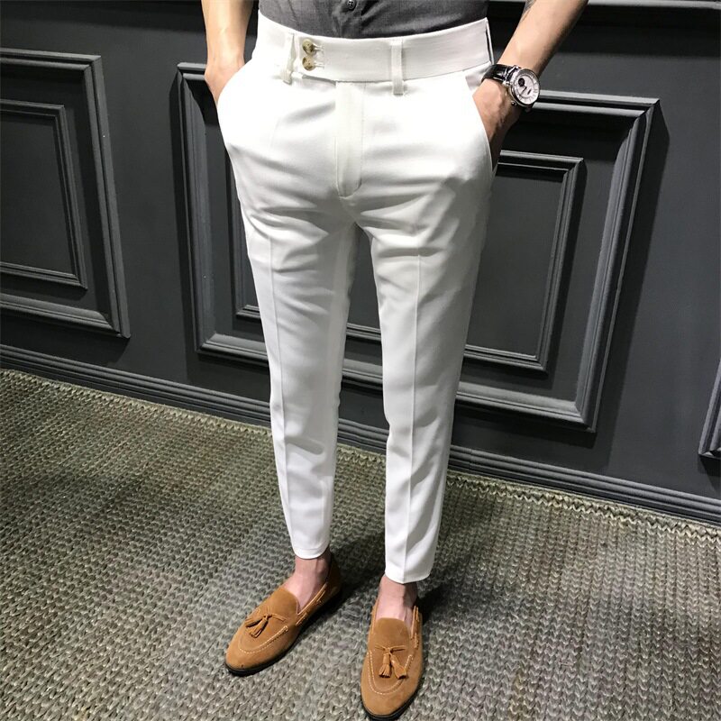 韩版修身九分西裤1000