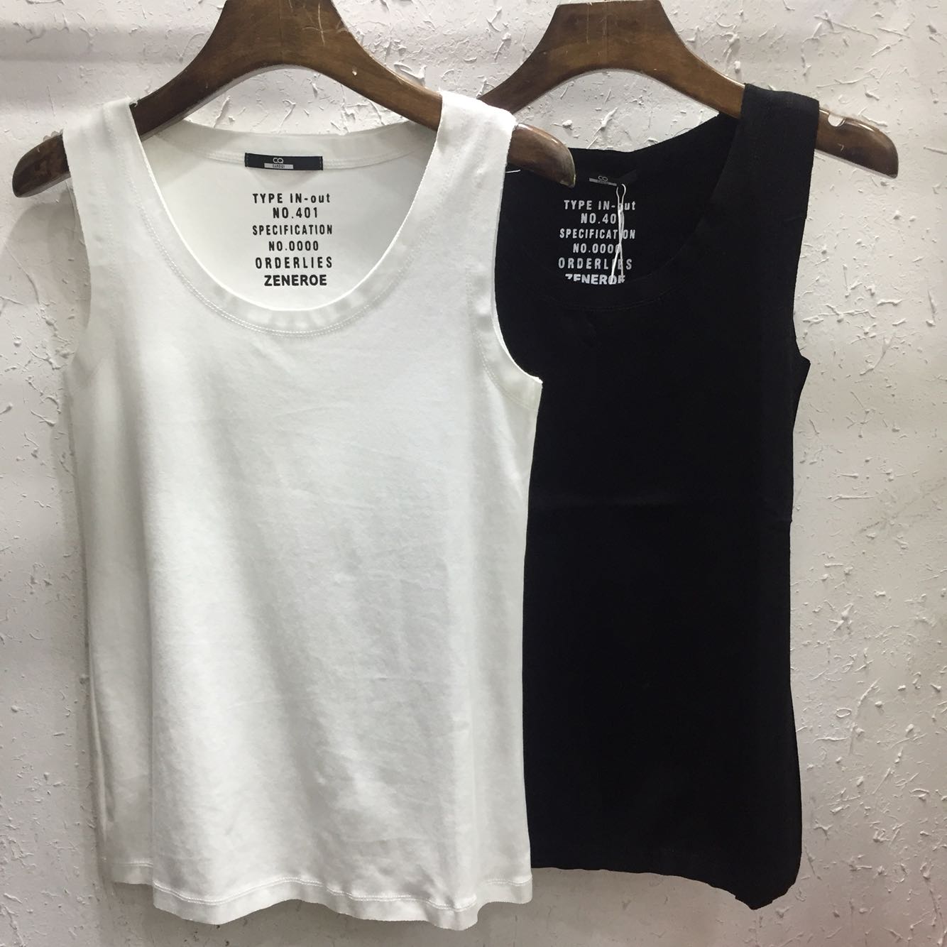 正品卡琪纯棉高弹力图案针织背心