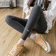 女外穿春秋季 九分裤 薄款 高腰弹力紧身TNNT修身 竖条螺纹秋裤 打底裤