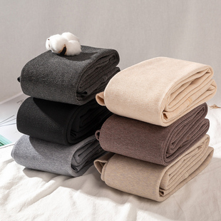 显瘦高腰踩脚秋裤 打底裤 大码 加绒加厚竖条纹螺纹修身 女外穿秋冬季