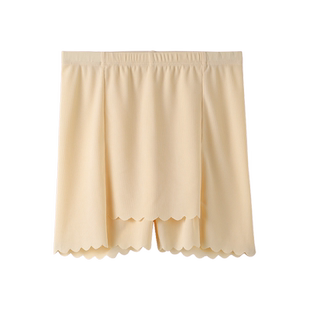 无痕冰丝隔层安全裤女夏季薄款防走光遮挡三角区保险裤大码打底裤