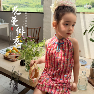大小卷儿女童连衣裙夏季2026新款宝宝中国风儿童复古新中式旗袍裙