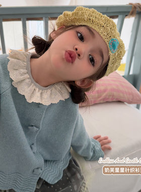 大小卷儿童装女童毛衣开衫秋装2026新款韩版女孩毛衣宝宝针织外套