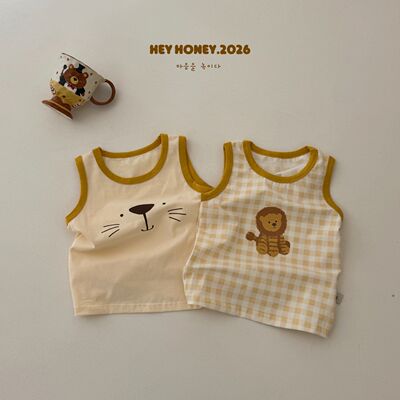 【两件装】大小卷男童卡通印花背心夏季(有同花色内裤可选哦)