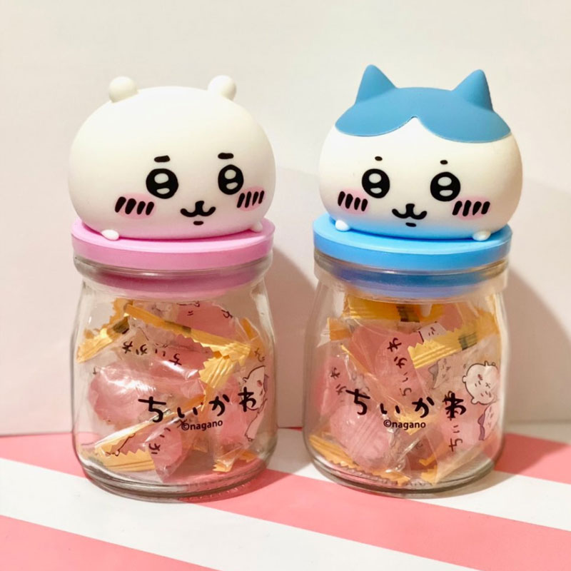 日本进口Chikawa吉伊卡哇草莓味糖果玻璃瓶可爱乌萨奇小八吉伊盖