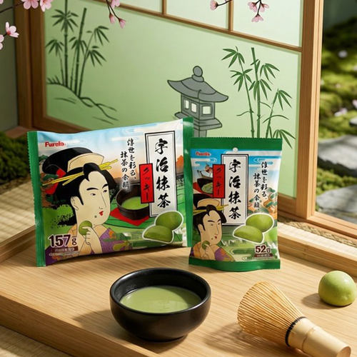 日本进口富路达Furuta饼干宇治抹茶味曲奇饼干袋装