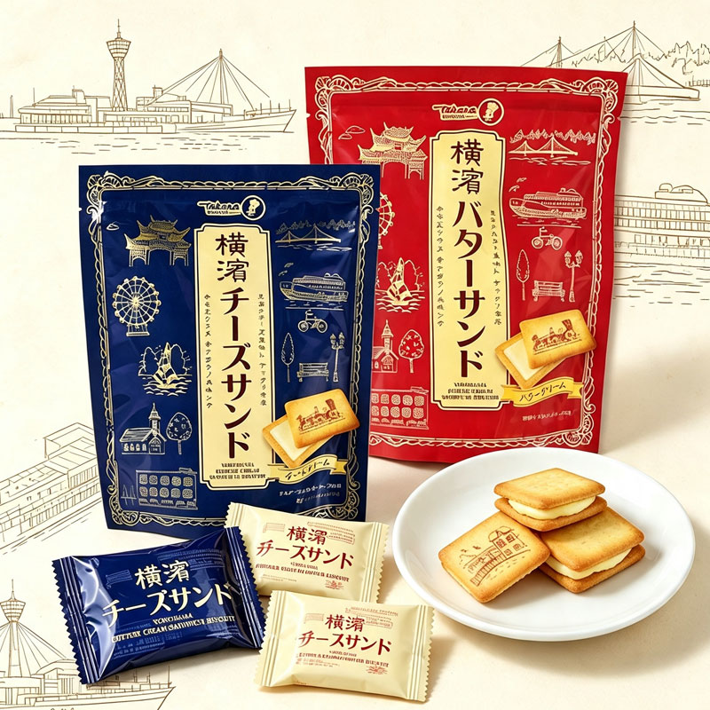 日本进口Takara宝制果芝士夹心曲奇饼干零黄油奶酪休闲食品