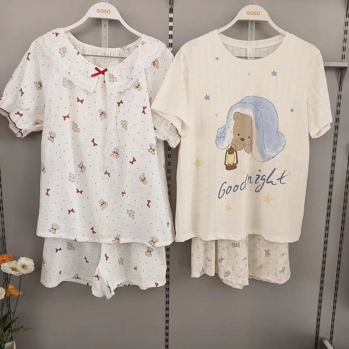 香蜜闺秀26203136特价女士家居服带胸垫梭织/针织牛奶丝套头套装