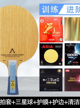 LOKI雷神W81 PRO八一队特制外置内置碳素乒乓球底板球拍粘拍套餐