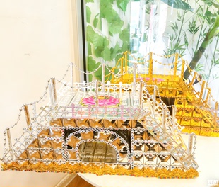 金桥银桥手工diy折纸半成品材料包三七五七周年供奉使用送教程