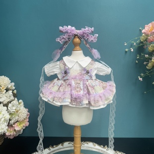 原创手工40cm棉花娃娃衣服着替公主裙玲娜贝儿饼饼着替裙子莉娜熊