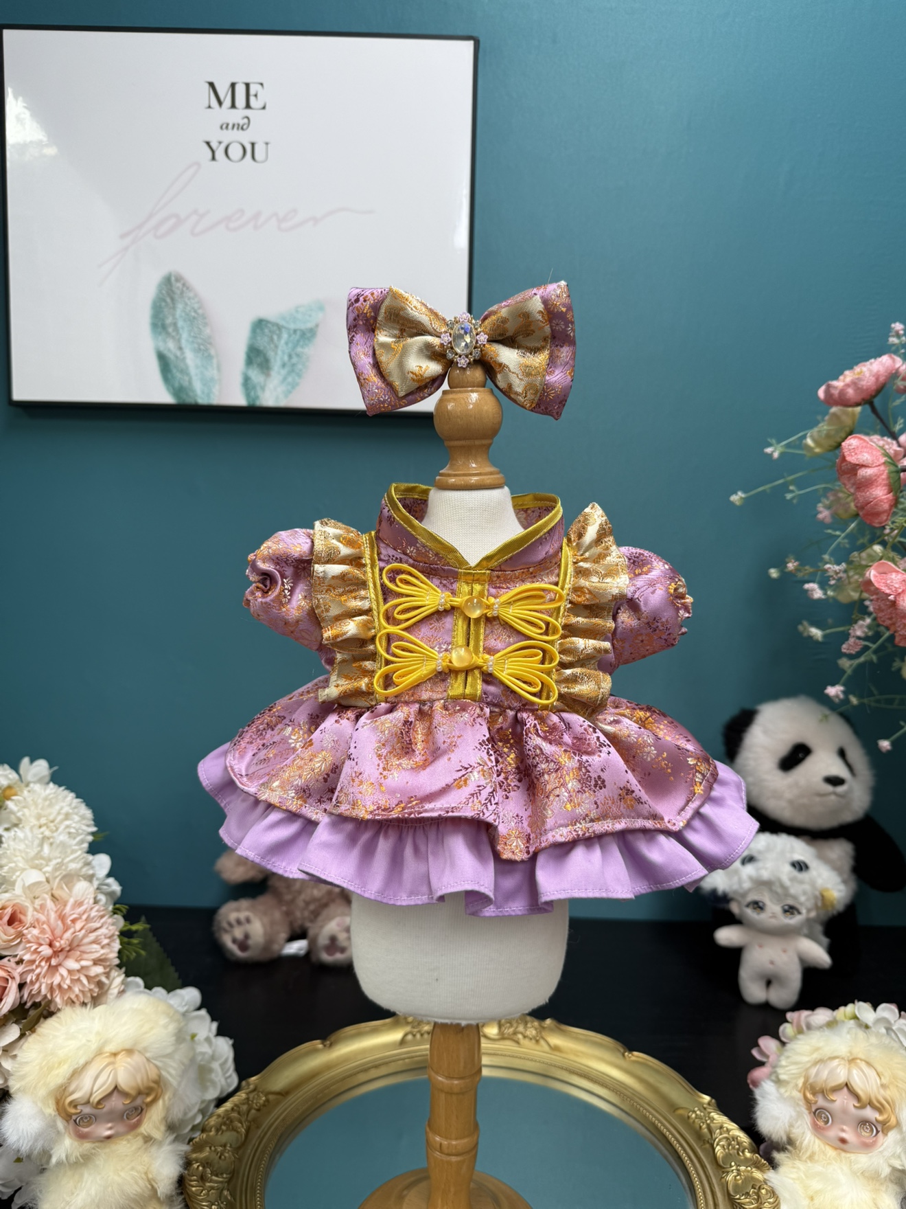 DANI原创锦缎40cm娃衣公主裙秋冬公主裙饼饼裙星黛露玲娜贝儿着替