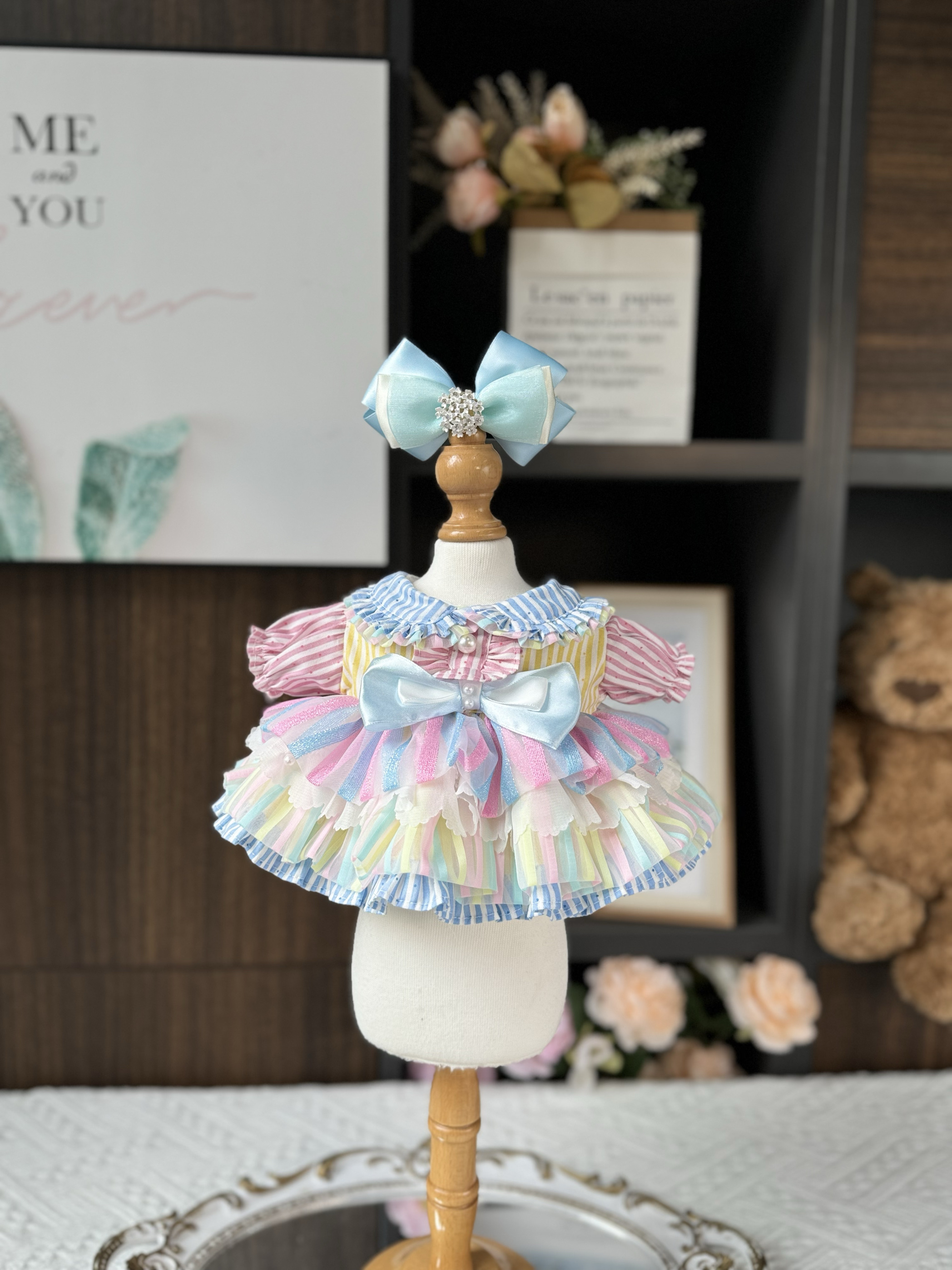 星黛露着替玲娜贝儿可琦安公主礼服20cm棉花娃娃衣服高定手工洋装