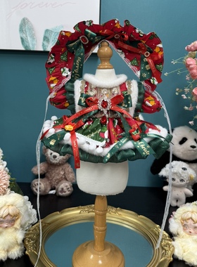 圣诞礼服40cm娃衣公主裙饼饼裙星黛露玲娜贝儿着替饼饼福宝裙子