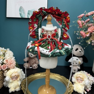 圣诞礼服40cm娃衣公主裙饼饼裙星黛露玲娜贝儿着替饼饼福宝裙子