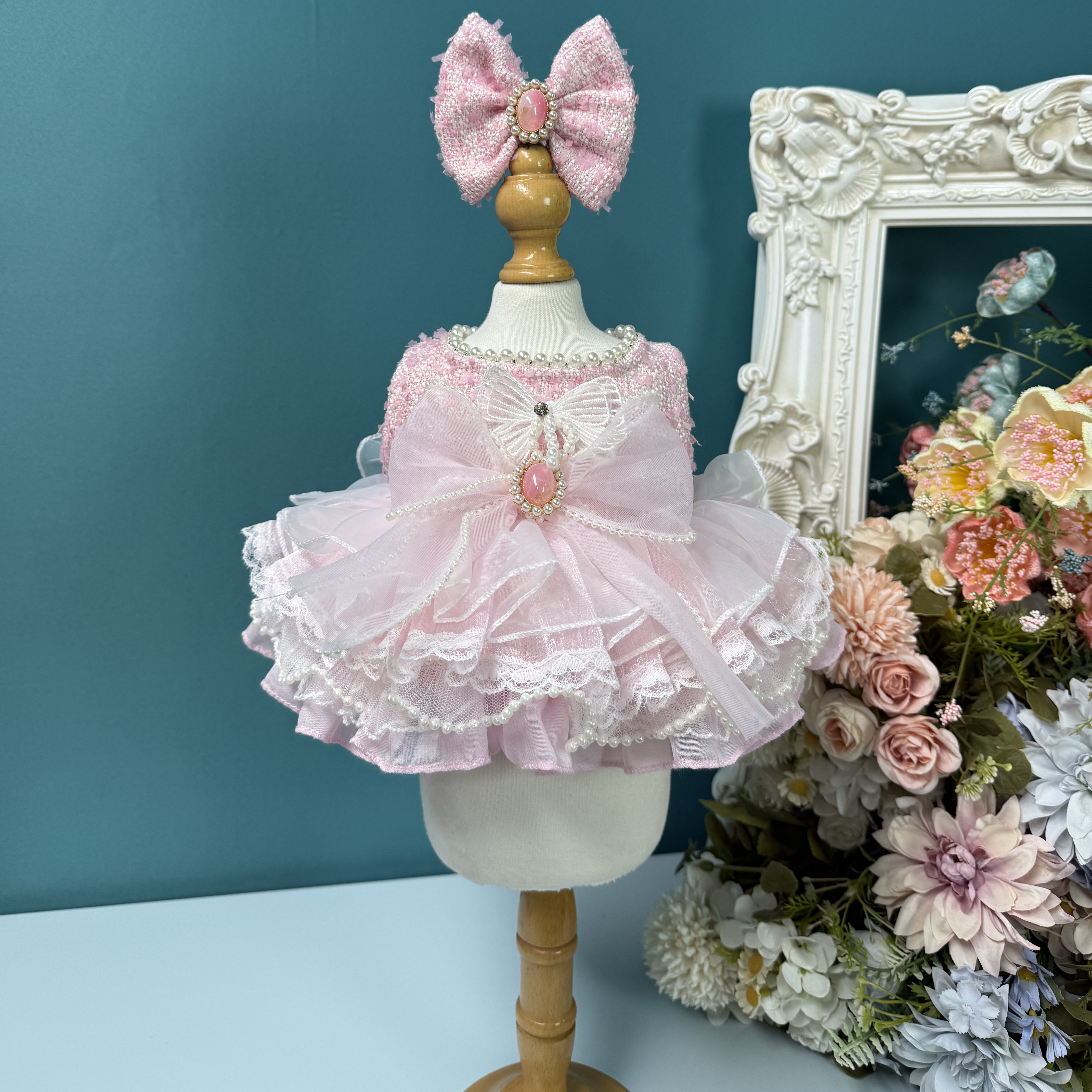 DANI高定手工娃衣定制毛绒玩偶裙