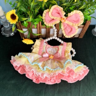 原创20cm棉花娃娃衣服星黛露玲娜贝儿公主礼服可琦安莉娜熊手作裙