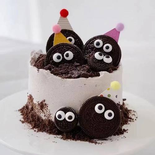 可爱小眼睛眼珠子彩珠彩糖烘焙蛋糕装饰食用糖果圣诞节万圣节装饰