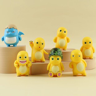 奶龙蛋糕装饰摆件可爱胖胖小恐龙公仔网红卡通森系儿童烘焙插件