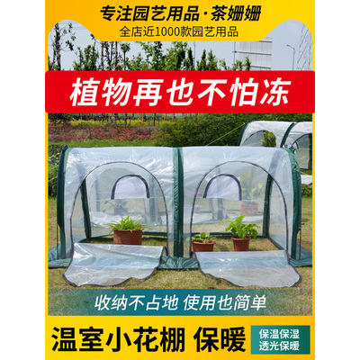 暖房保温棚家用阳台户外房前菜园多肉植物草莓室内小型保温棚花房