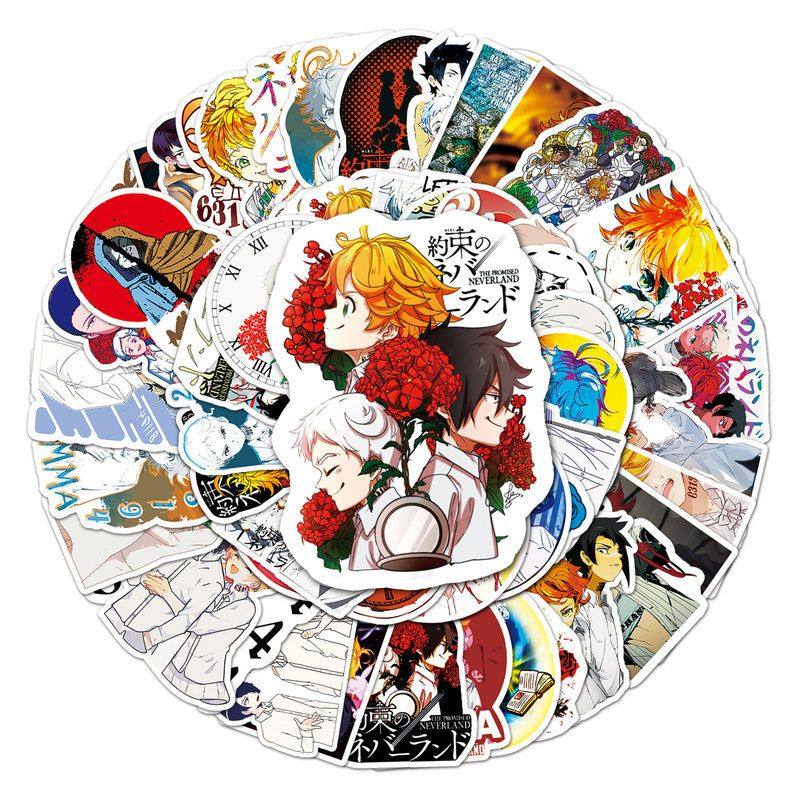 50张二次元约定的梦幻岛卡通个性贴纸笔记本行李箱文具盒装饰贴纸