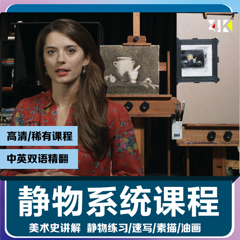 蒂娜-奥索里克达莱西奥静物外网静物视频美术教学速写油画基础
