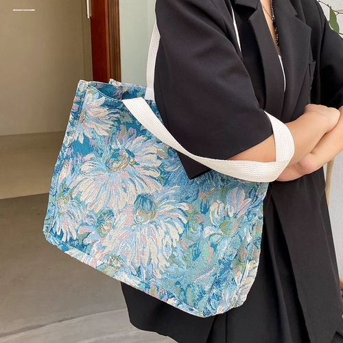 Летний шоппер для рисования, небольшая дизайнерская сумка на одно плечо, портативная ручка, в западном стиле