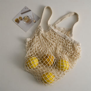 装榴连的网兜超市买菜手提麻绳网袋纯手工小网眼复古老上海可悬挂