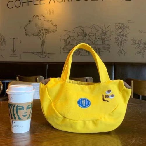 新款可爱卡通刺绣帆布包上班通勤