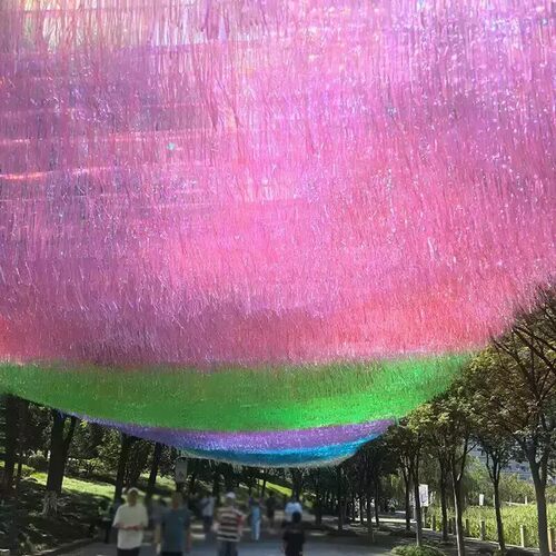 户外七彩镭射炫彩天幕景区装饰