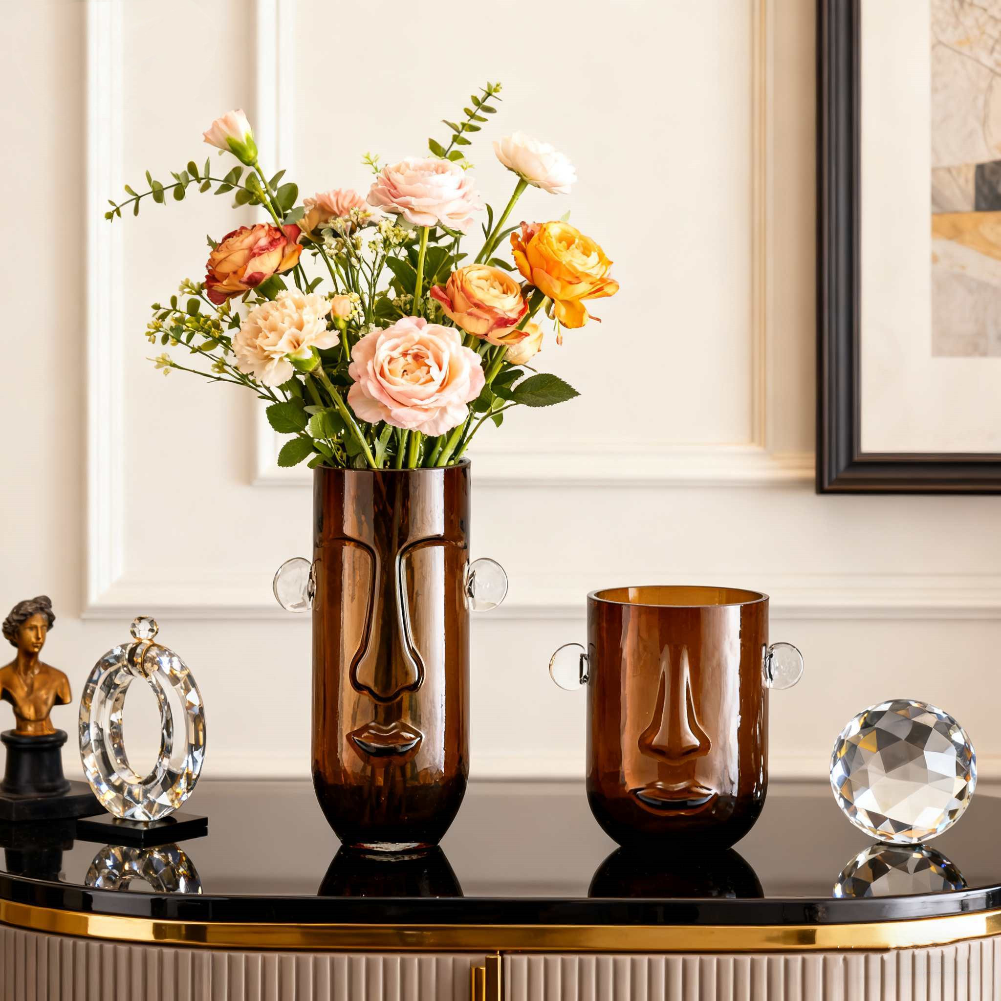 玻璃花瓶北欧创意轻奢