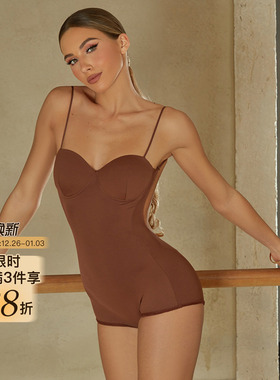 ZYM【荔夏】上衣露背吊带基础款拉丁舞练功服女连体带胸棉2409